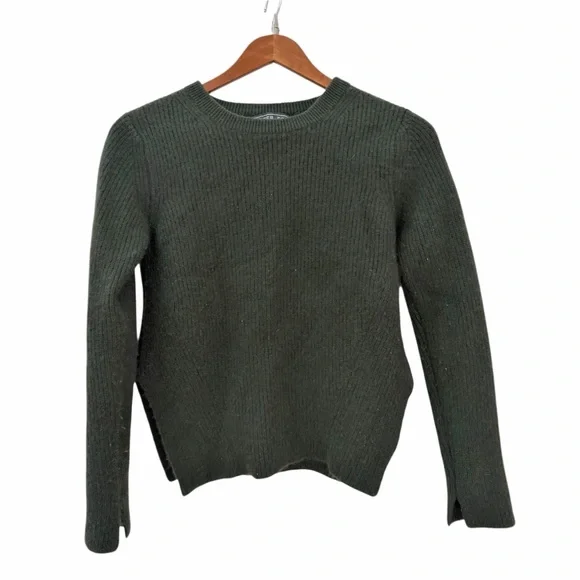 Doffer Boys Angle Fisherman Crew Neck Cashmere Sweater Forest Green Medium